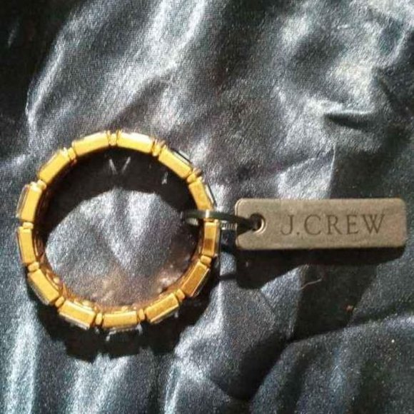 J CREW STRETCH BRACELET W/MOON STON STYLE RHINESTONES - Picture 4 of 5